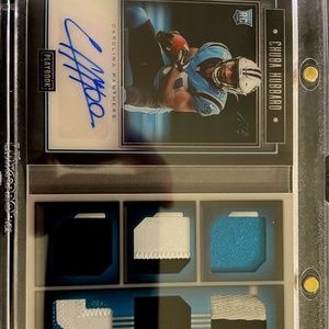2021 Chuba Hubbard Panini Playbook Signature Locker RC 33/99..